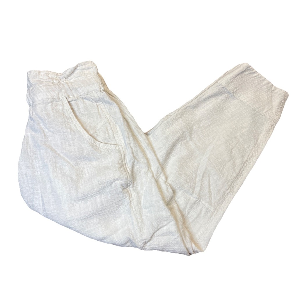 Free people White Linen Blend Pants Women's Size XS